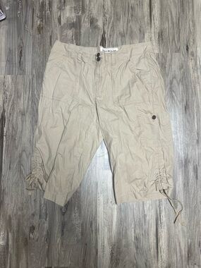 GH Bass Heritage 100% Cotton Beige Drawstring Cargo Capris